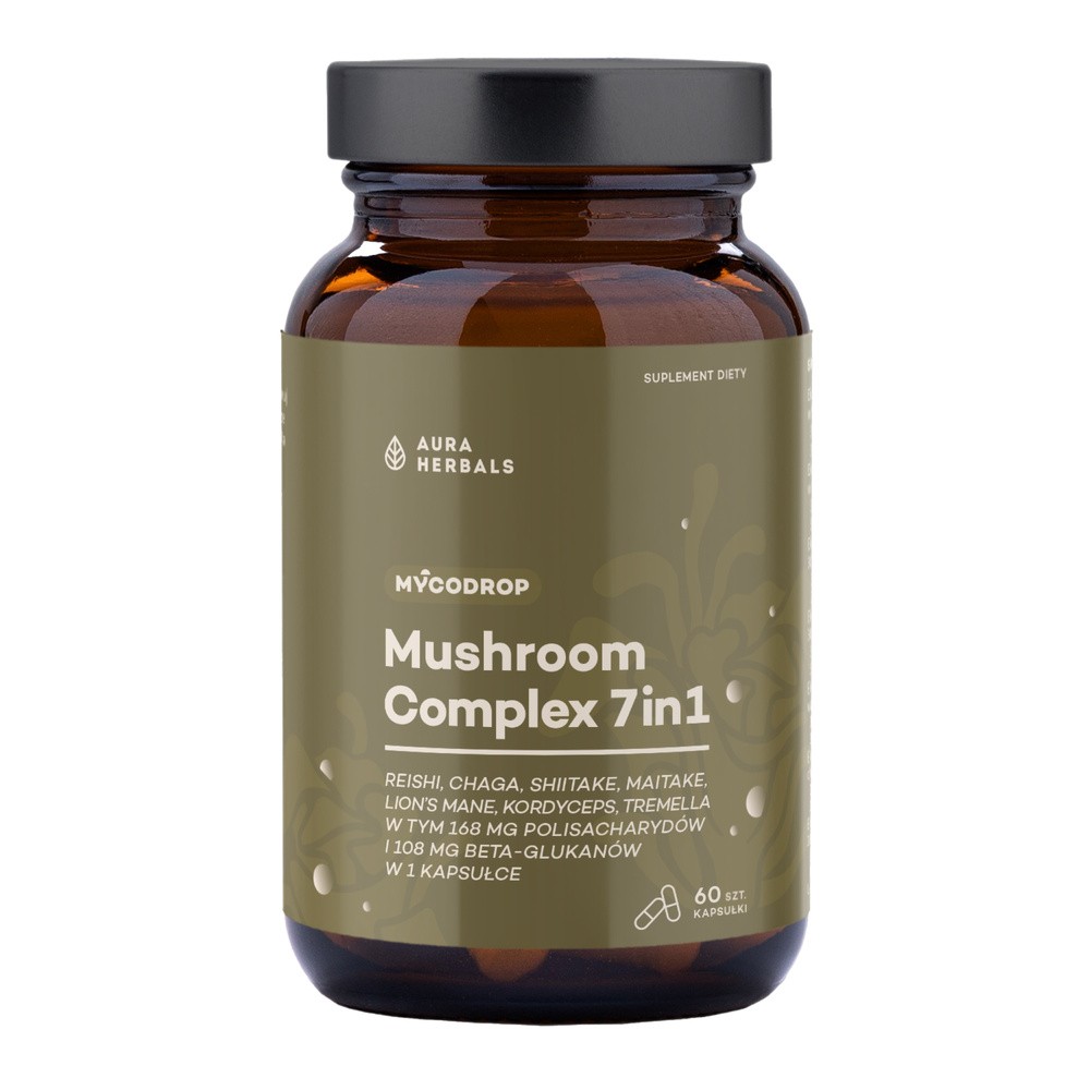 Aura Herbals Mycodrop Mushroom Complex 7w1, 60 kaps.