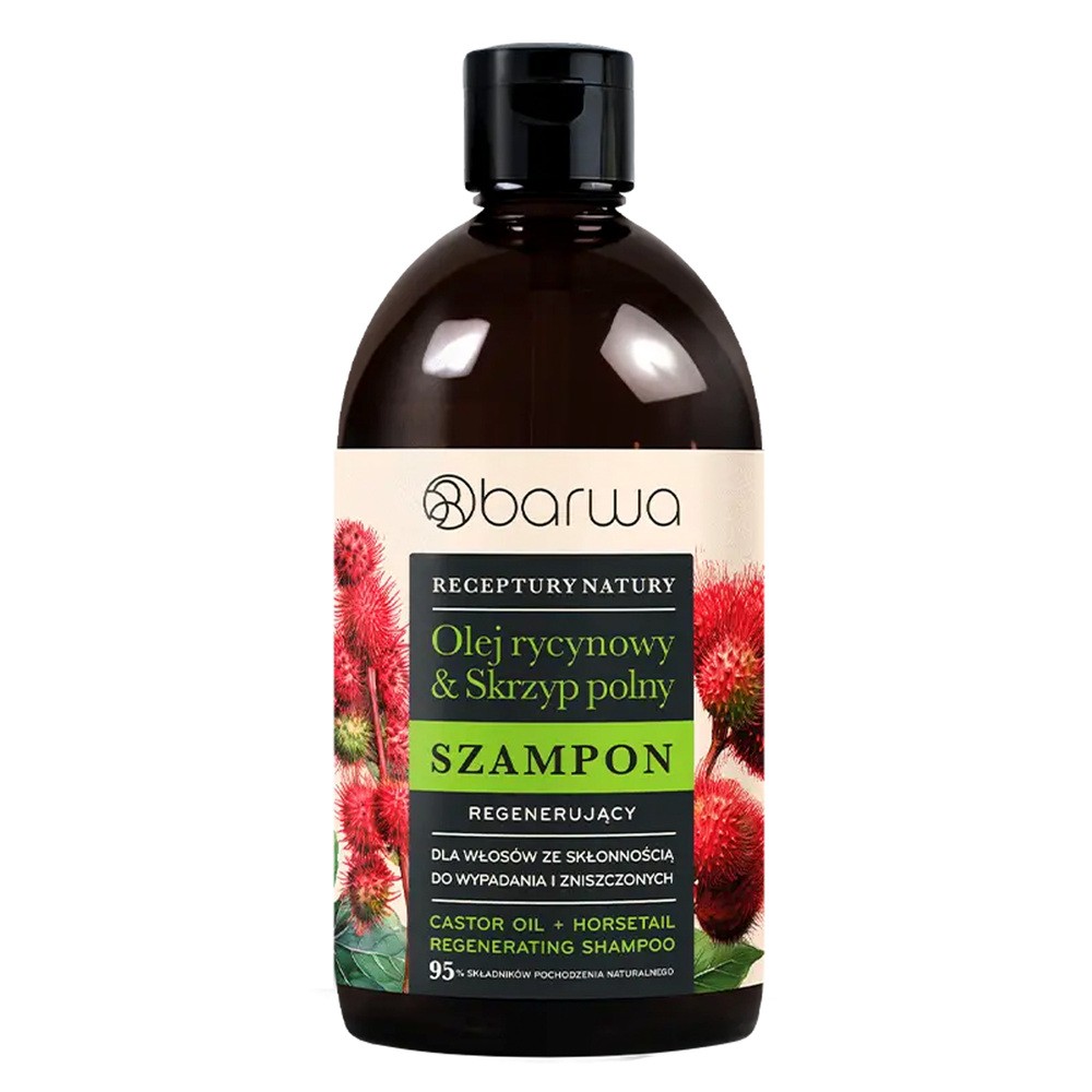 Szampon olej rycynowy & skrzyp polny regenerujący 380ml BARWA RECEPTURY NATURY