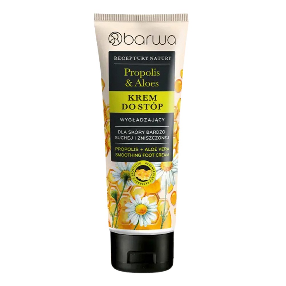 Barwa Receptury Natury, wygładzający krem do stóp, Propolis & Aloes, 100 ml