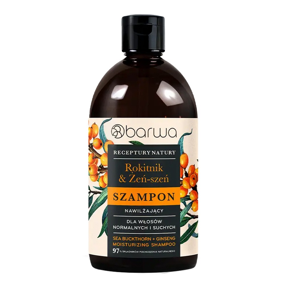 Barwa Naturalna Receptury Natury nawilżający szampon do włosów normalnych i suchych 380 ml