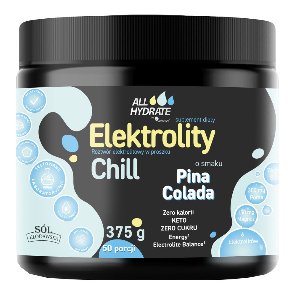 Allhydrate Elektrolity Chill o smaku pina colada, 50 porcji (375 g)
