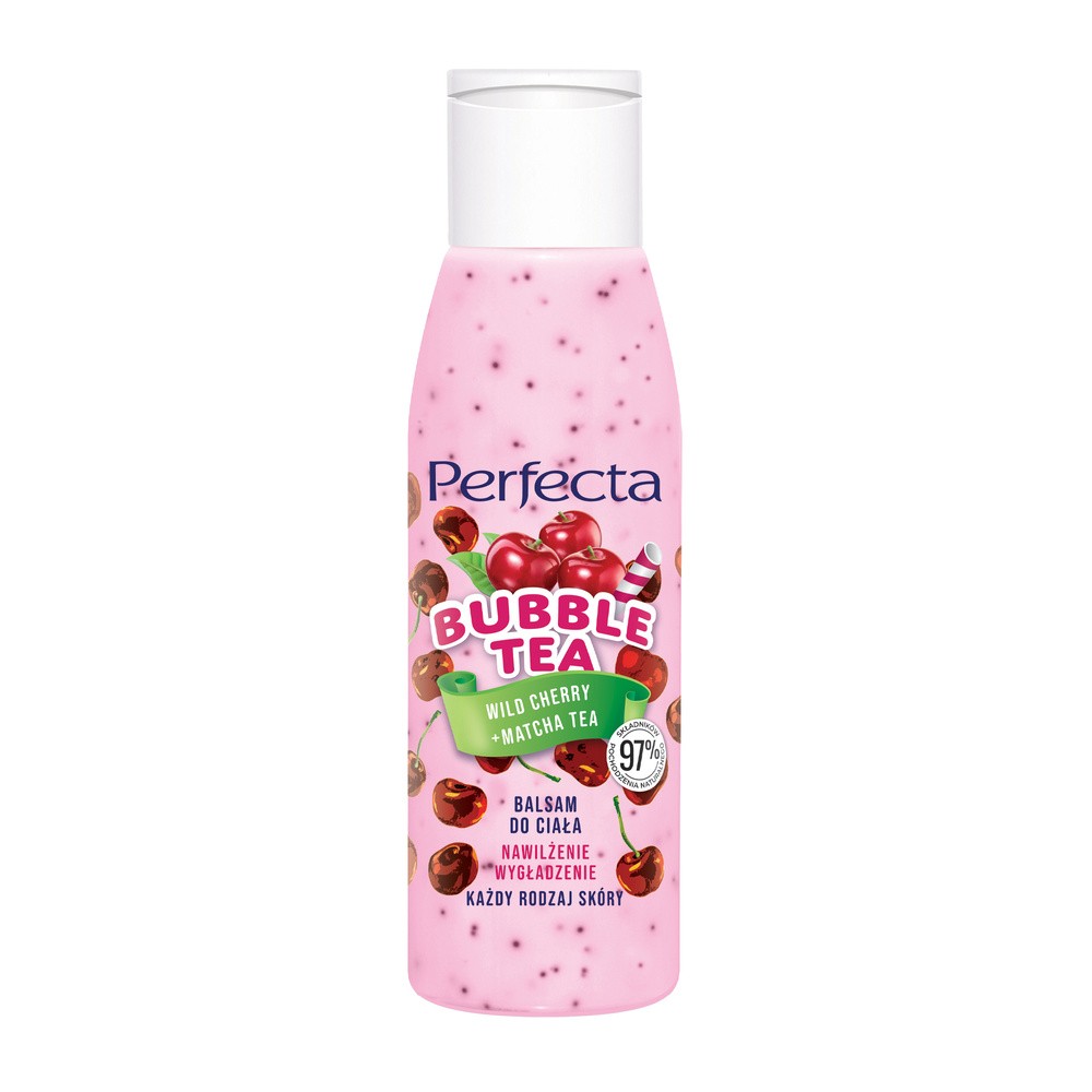Perfecta, Bubble Tea balsam do ciała Wild Cherry + Matcha Tea 100ml