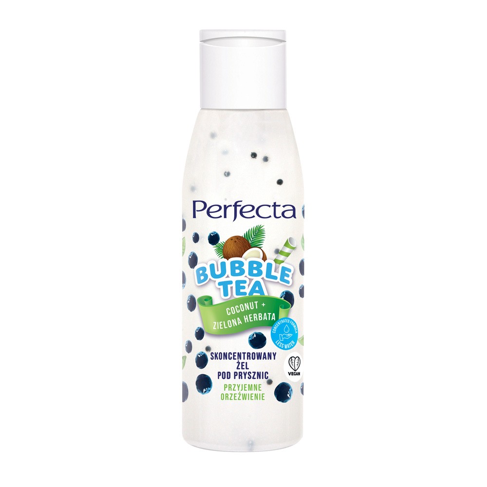 PERFECTA BUBBLE TEA ŻEL POD PRYSZNIC COCONUT ZIELONA HERBATA MINI 100G