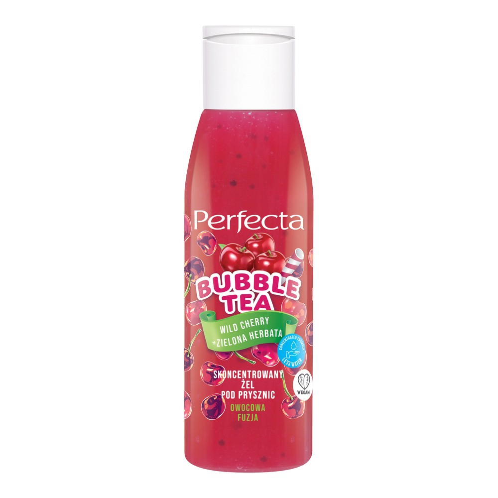 PERFECTA BUBBLE TEA ŻEL POD PRYSZNIC WILD CHERRY ZIELONA HERBATA MINI 100G