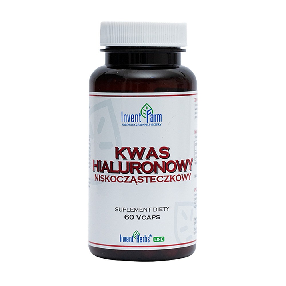 INVENT FARM Kwas hialuronowy 60 kaps Invent Farm niskocząsteczkowy hialuronian sodu hyaluronic acid