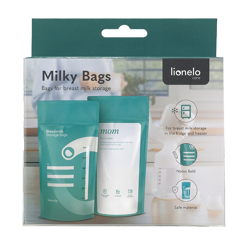 Woreczki do przechowywania pokarmu LIONELO Milky Bags (30 szt.)