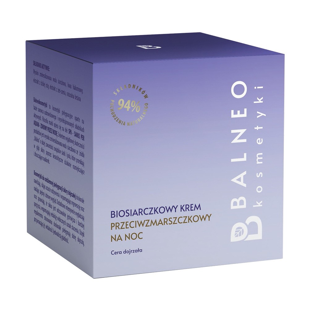 Balneo Biosiarczkowy Krem 45+ przeciwzmarszczkowy na noc 50ml