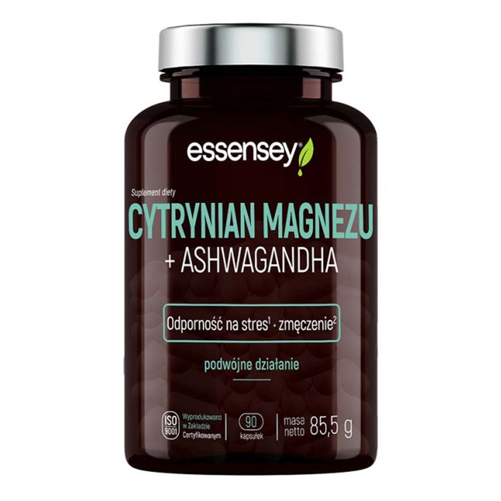 Essensey Cytrynian Magnezu + Ashwagandha, 90 kapsułek