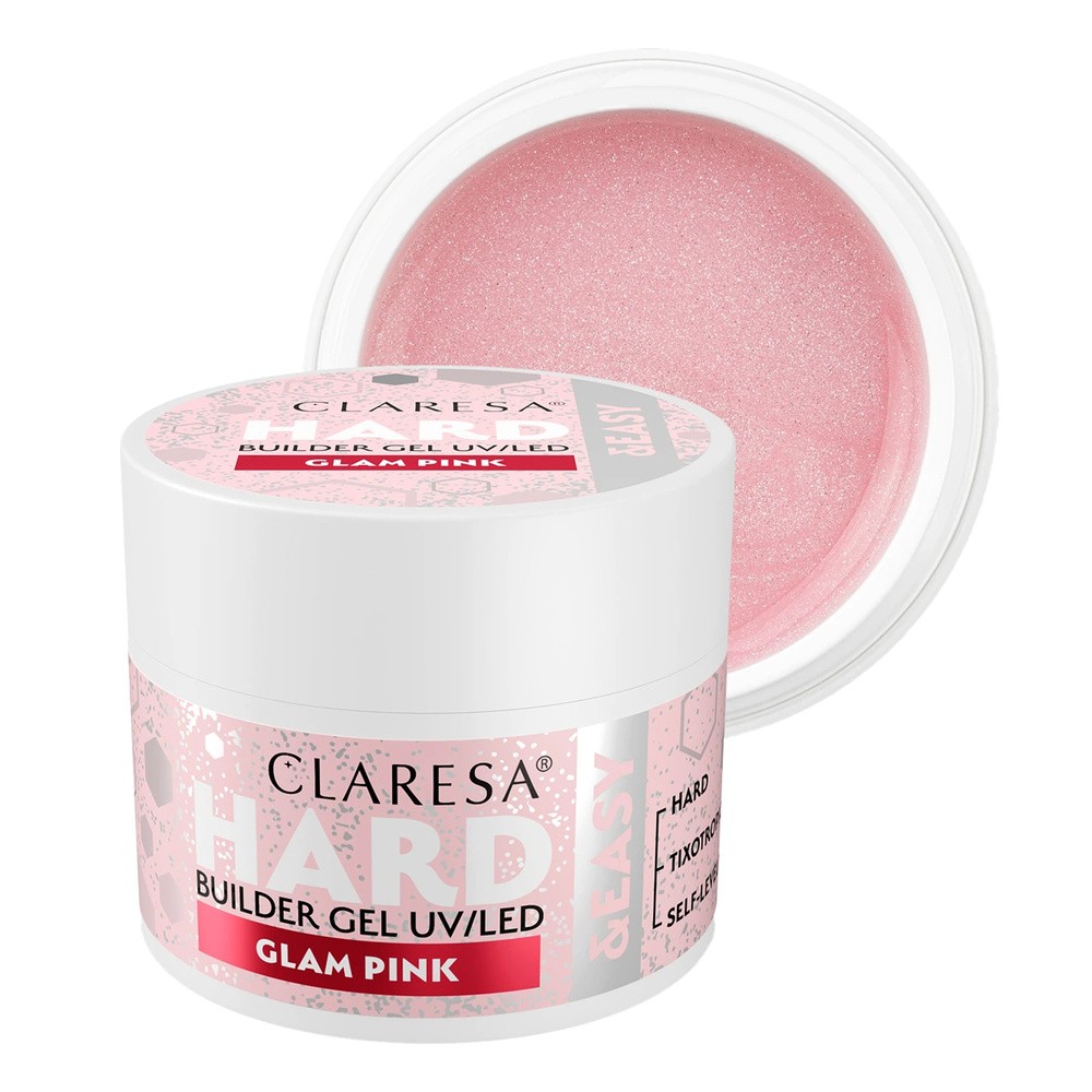 Claresa Hard & Easy żel budujący Glam Pink 12 g