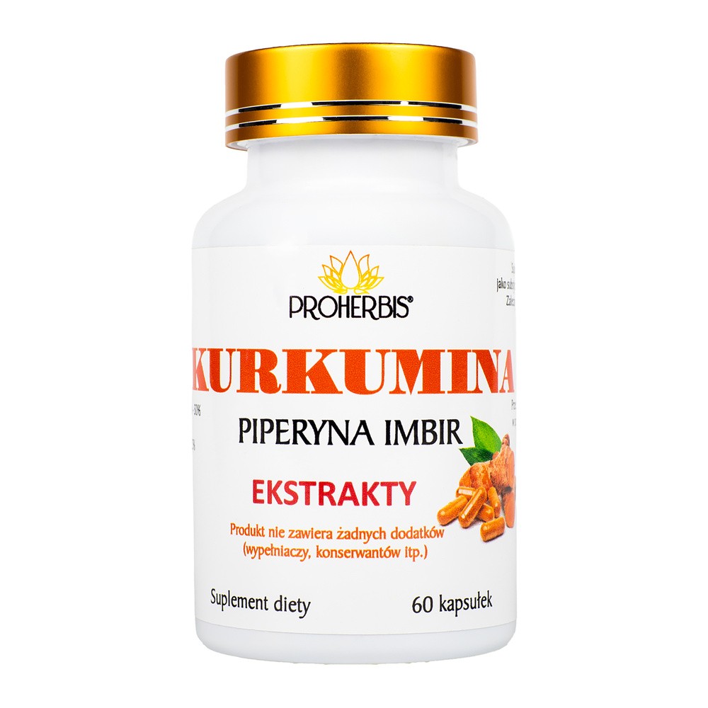 PROHERBIS Kurkuma, Pieprz, Imbir, 60 kaps.
