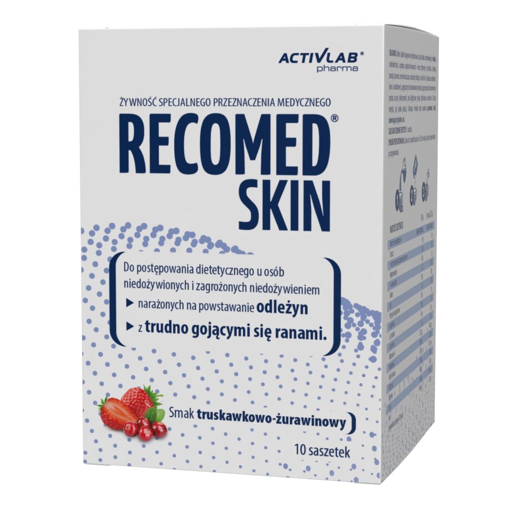 Recomed Skin truskawka-żurawina – żywność specjalnego przeznaczenia medycznego (10 saszetek x 25 g)
