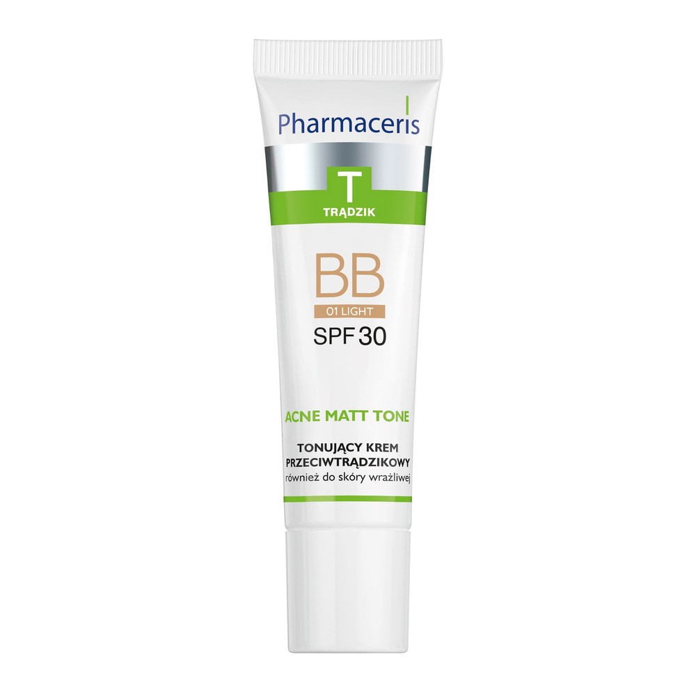 Pharmaceris T Acne Matt Tone BB Tonujący krem przeciwtrądzikowy 01 Light SPF 30, 30 ml