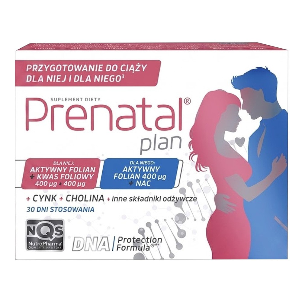 Prenatal Plan Zestaw Prenatal Primo, kapsułki, 30 sztuk + Nucleox Primo, kapsułki, 30 sztuk
