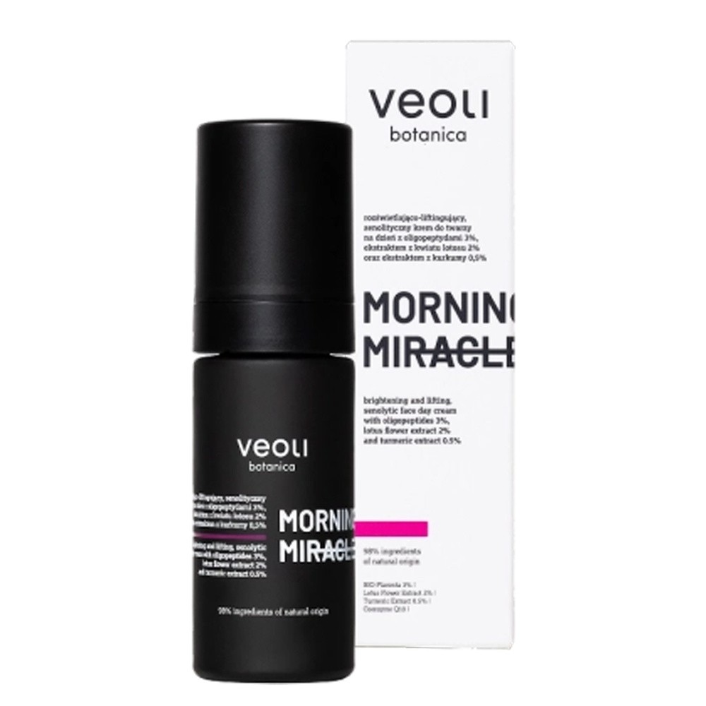 Veoli Botanica Morning Miracle rozświetlająco-liftingujący senolityczny krem do twarzy na dzień 30ml