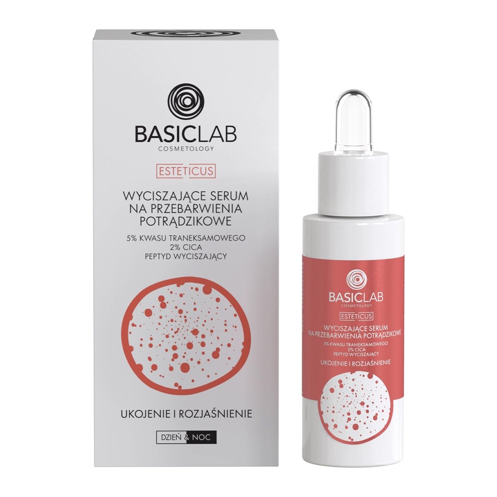 BasicLab Esteticus wyciszające serum na przebarwienia potrądzikowe 30 ml