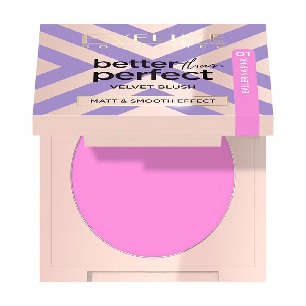 EVELINE Better Than Perfect Velvet Blush róż prasowany 01