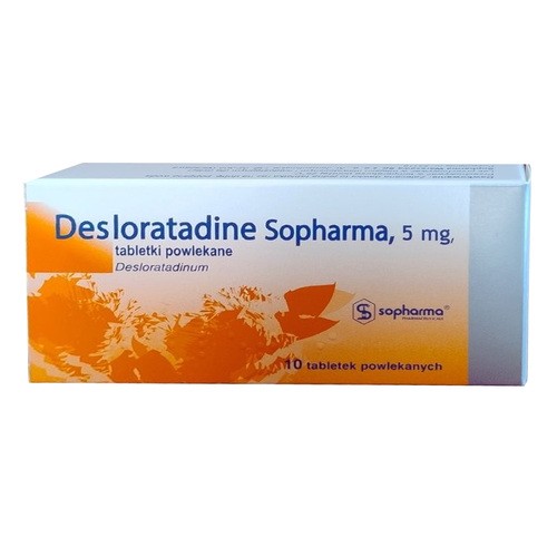 Desloratadine Sopharma 5 mg, 10 tabletek powlekanych
