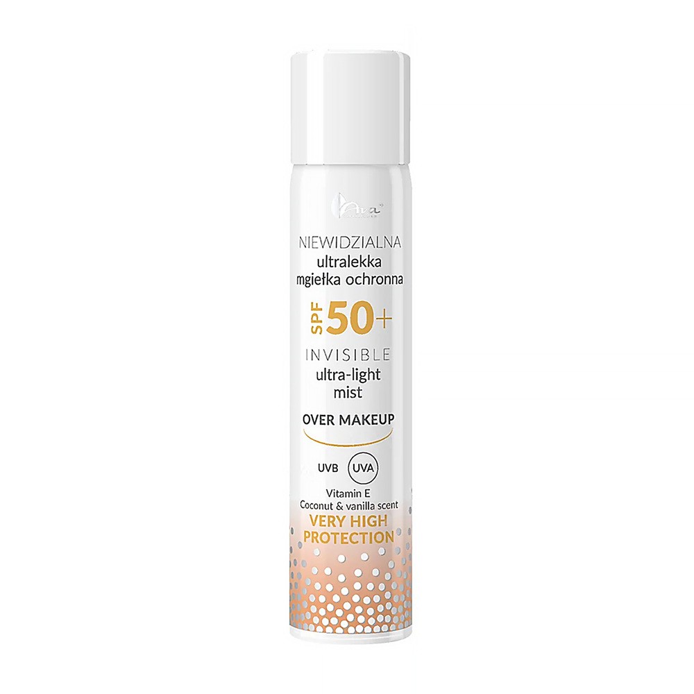 Ava, niewidzialna ultralekka mgiełka ochronna SPF 50+, 75 ml