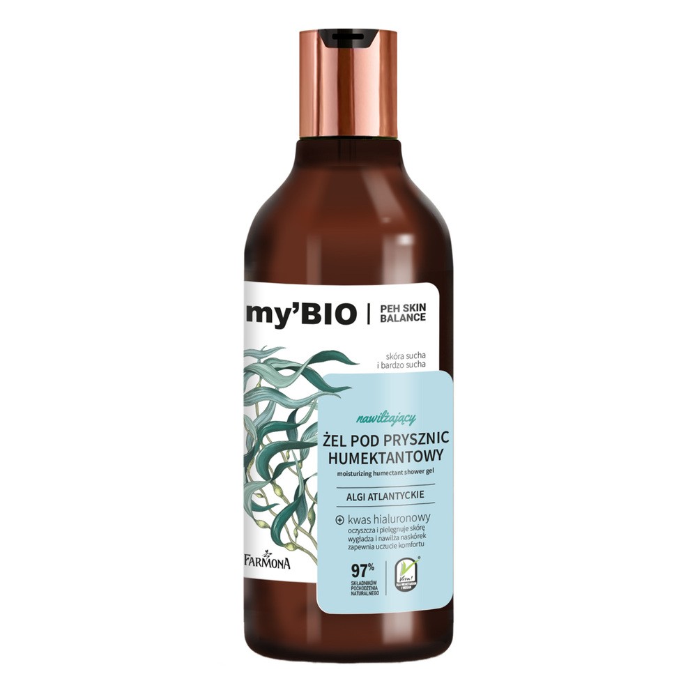 Farmona myBIO Nawilżający, żel pod prysznic humektantowy, algi atlantyckie, 500 ml