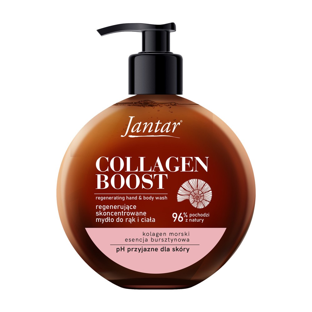 Farmona Jantar Collagen Boost Regenerujące Skoncentrowane Mydło do Rąk i Ciała 400ml