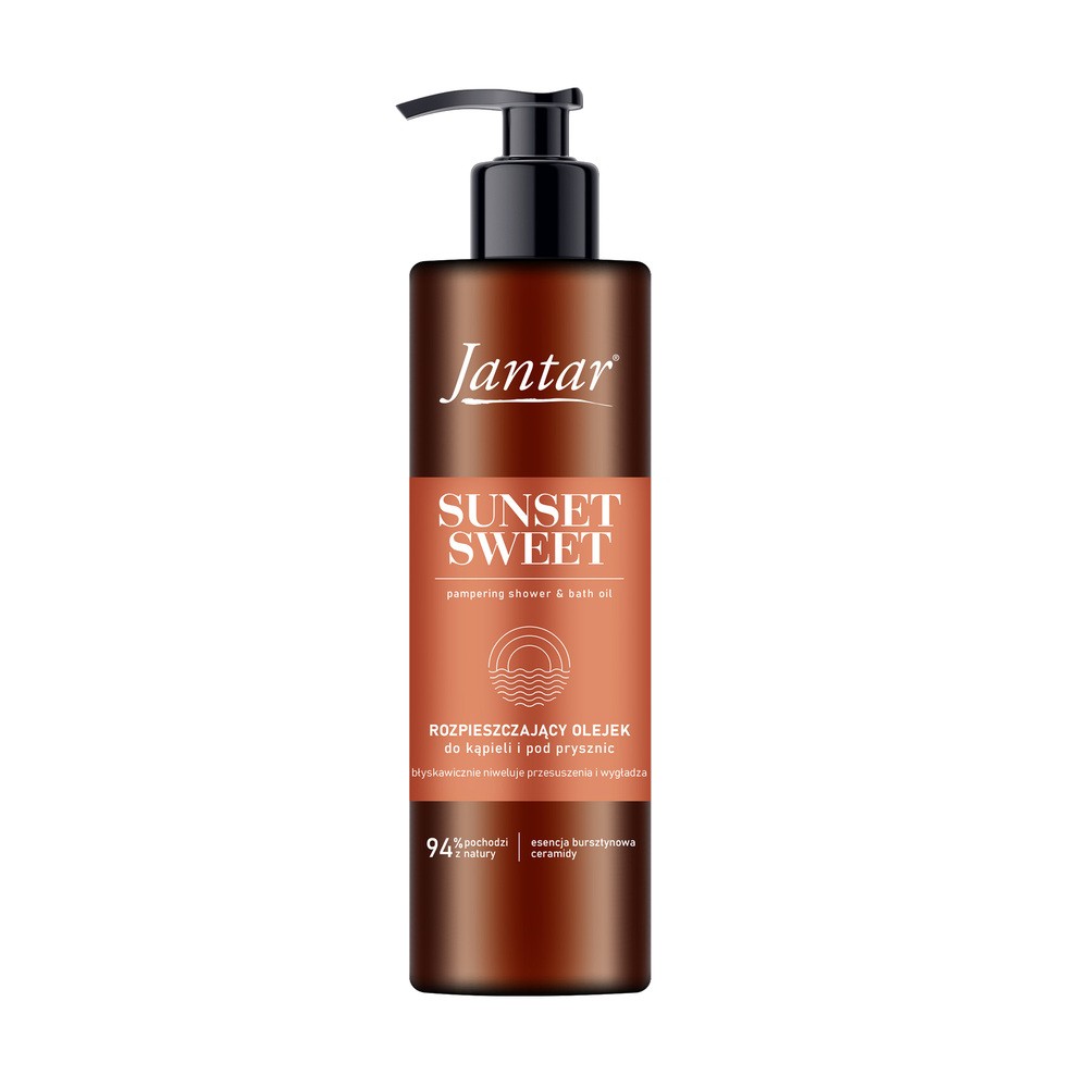 JANTAR Rozpieszczający Olejek pod prysznic i do kąpieli z esencją bursztynową i ceramidami - Sunset Sweet 400 ml