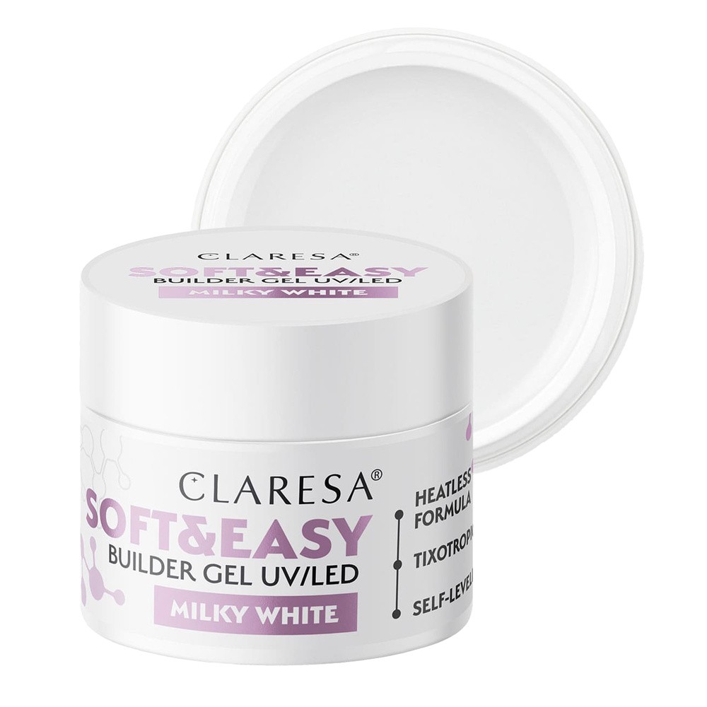 Claresa żel budujący Soft&Easy gel milk white 12g