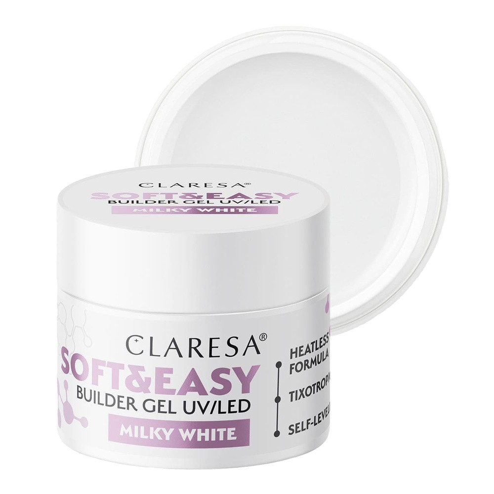 Claresa żel budujący Soft&Easy gel milk white 45g