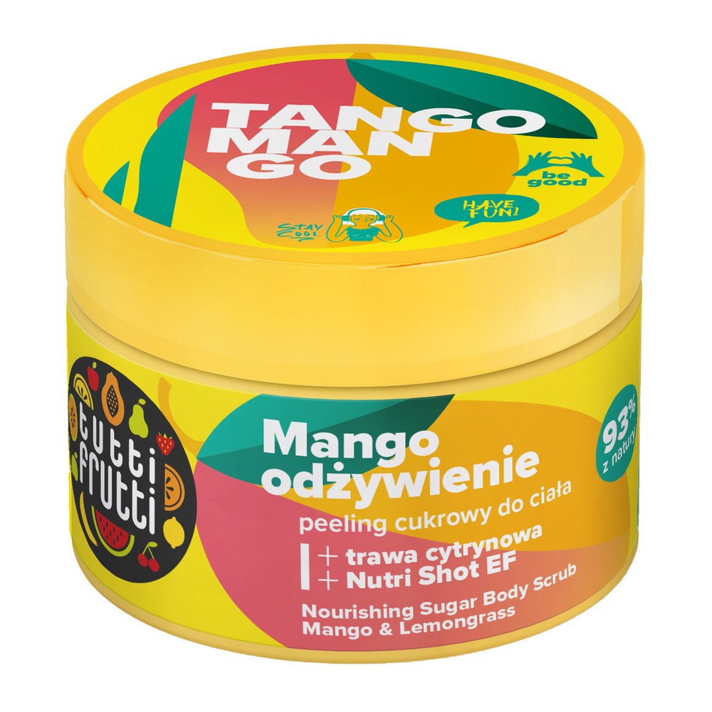 Farmona Tutti Frutti Peeling cukrowy do ciała Mango Odżywienie Mango&Trawa Cytrynowa 300g