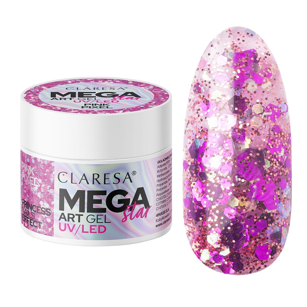 Claresa Żel do Zdobień Megastar Pink Pixel 10g