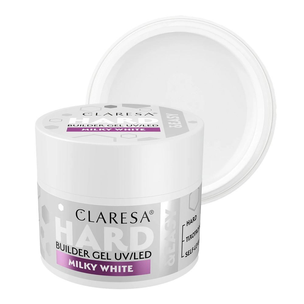 Claresa Hard & Easy żel budujący Milky White 45 g