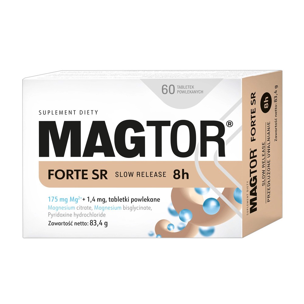 Magtor Forte SR, 60 tabl. - suplement diety z magnezem i witaminą B6