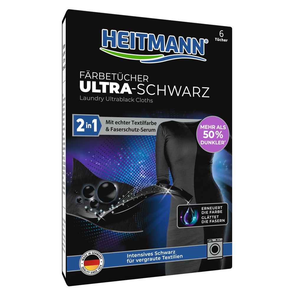 Heitmann Ultra Schwarz Chusteczki Do Czarnych ubrań 6 szt.
