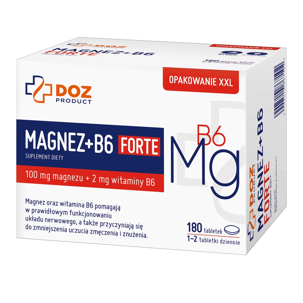 DOZ Product Magnez + B6 Forte, tabletki, 180 szt.