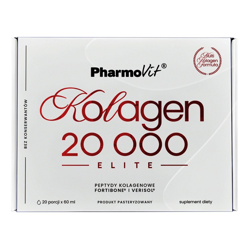Pharmovit, Kolagen 20000 Elite, shot, 60 ml x 20 sztuk