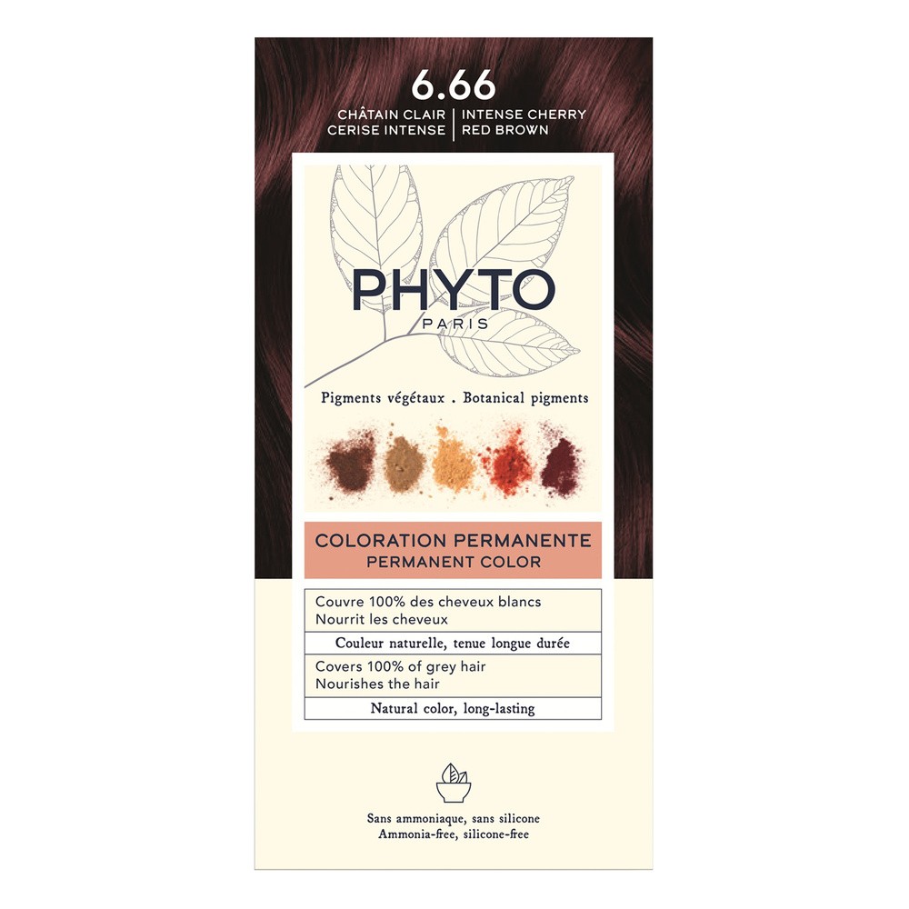 Phyto Color Farba do włosów 6.66, Intensywny Ciemny Miedziany Blond
