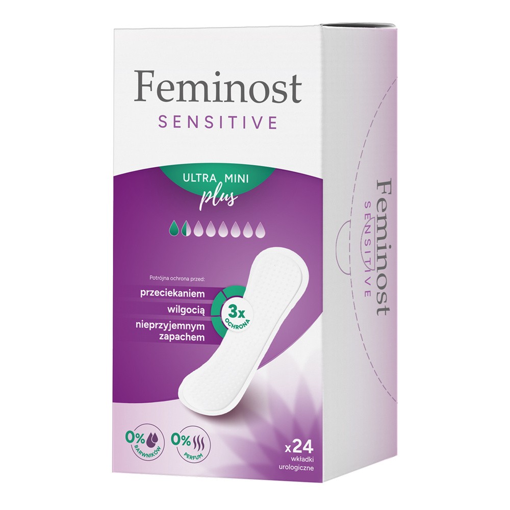 Feminost Sensitive, ultra mini plus wkładki urologiczne, 24 sztuki