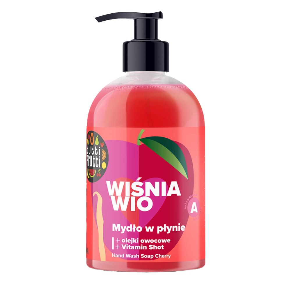 Tutti Frutti TUTTI FRUTTI Wiśnia i Porzeczka Mydło w płynie z olejkami owocowymi i witaminą A 500ml TFR0067A
