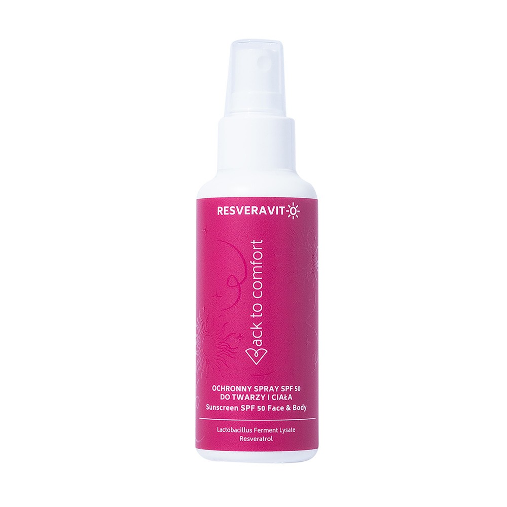 Back to Comfort Resveravit-C Age Glow, spray ochronny do twarzy i ciała, SPF50, 125 ml