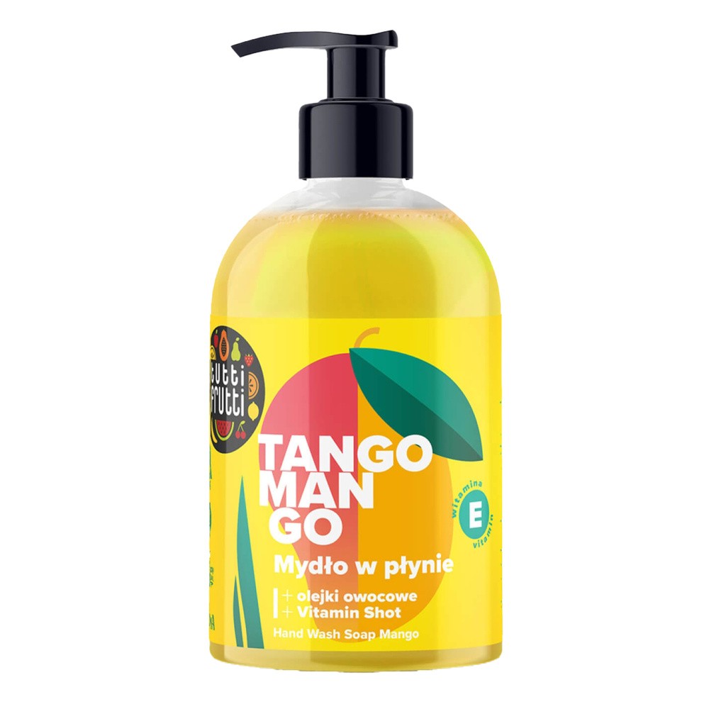 Tutti Frutti TUTTI FRUTTI Brzoskwinia i Mango Mydło w płynie z olejkami owocowymi i witaminą E 500ml TFR0069A