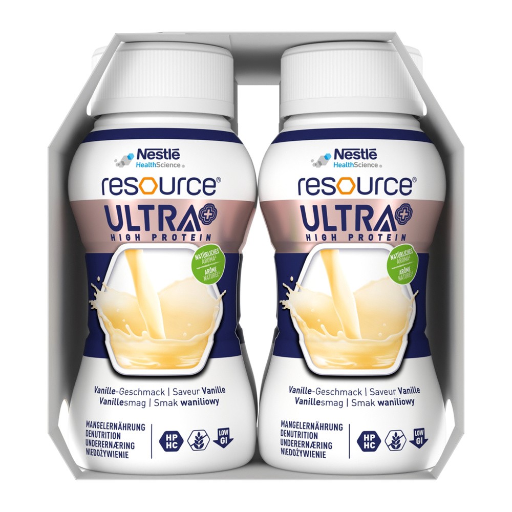Resource Ultra+, płyn, smak waniliowy, 200 ml x 4