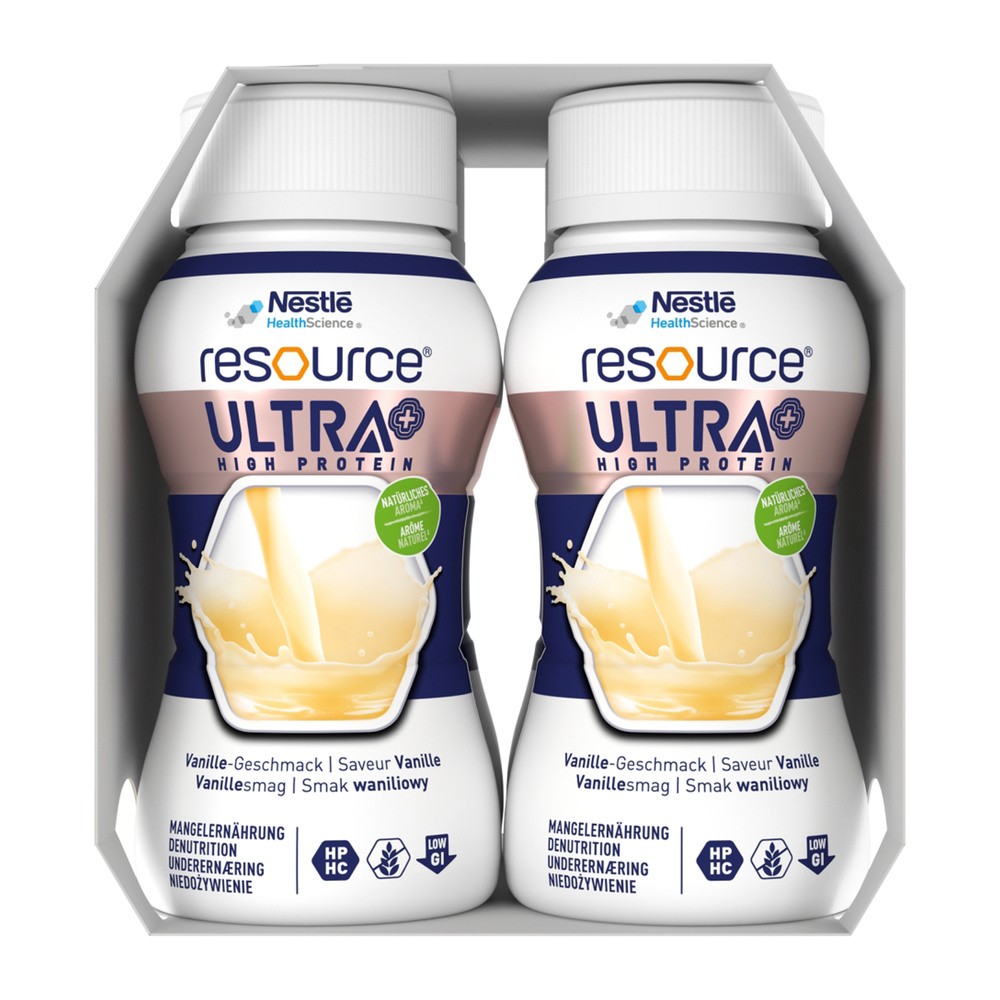 Resource Ultra+, płyn, smak waniliowy, 125 ml x 4
