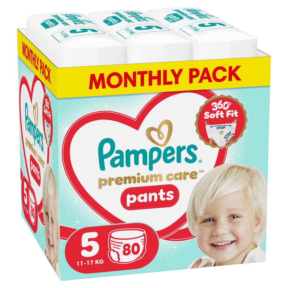 Pampers Premium Care Pants 5 Pieluchomajtki dla dzieci, 80 szt.