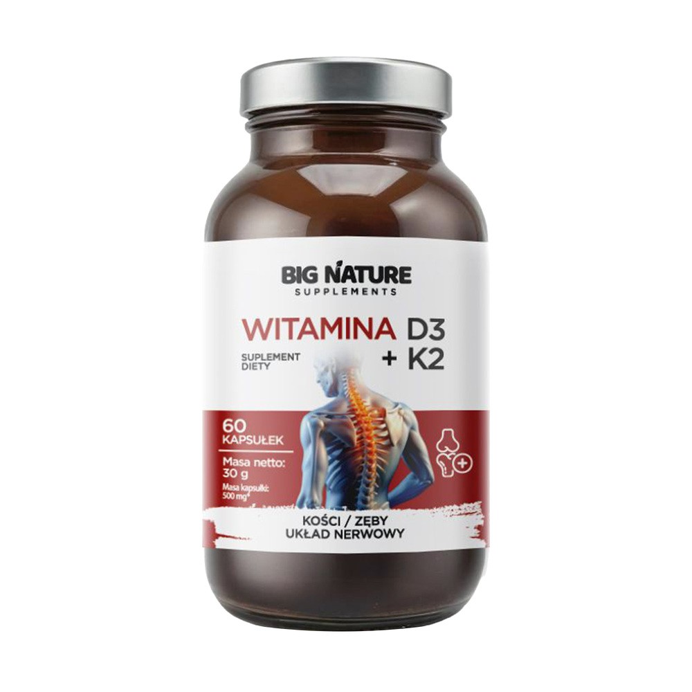 Big Nature D3 + K2 - suplement diety 60 kaps. - suplement
