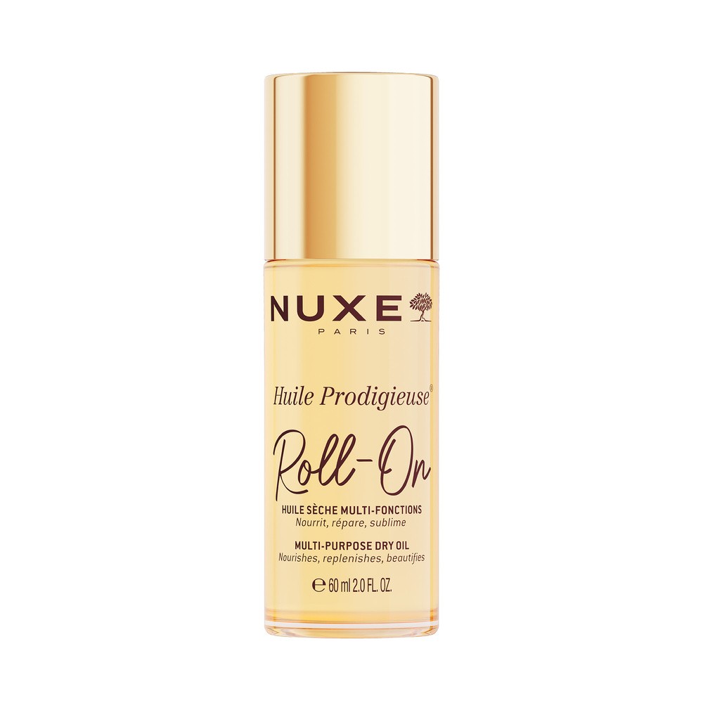 Nuxe Huile Prodigieuse, suchy olejek do pielęgnacji ciała, twarzy i włosów, roll-on, 60 ml