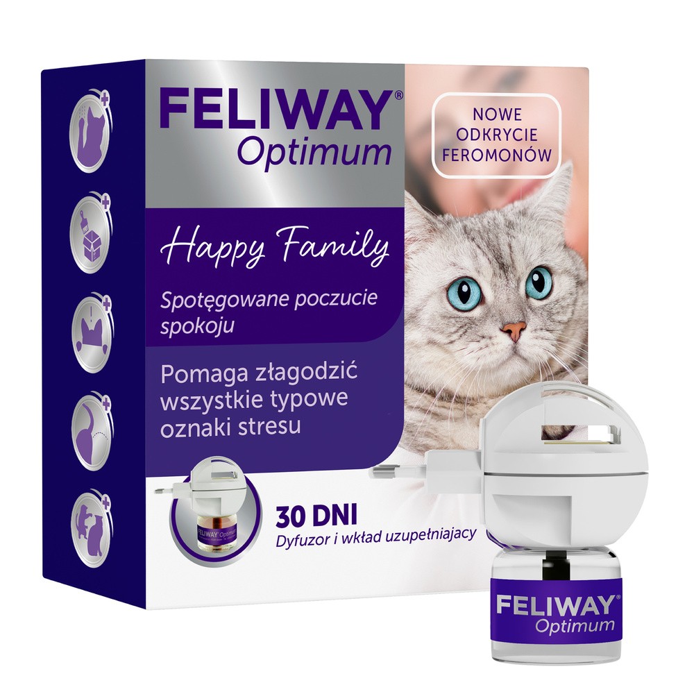Feliway Optimum dyfuzor antystresowy - Pakiet na start (dyfuzor + flakonik, 48 ml)