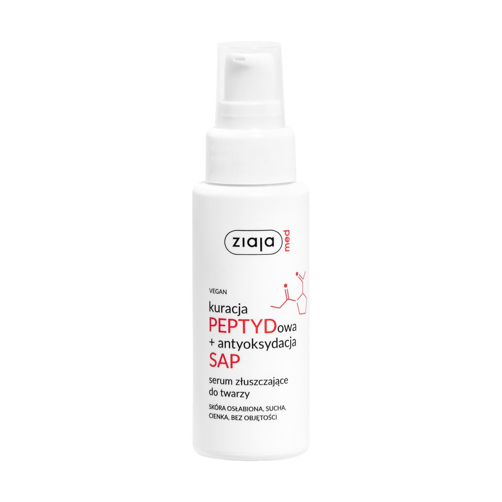 Ziaja Med Kuracja PEPTYDowa + antyoksydacja SAP serum złuszczające do twarzy dla skóry suchej, cienkiej i osłabionej 50 ml