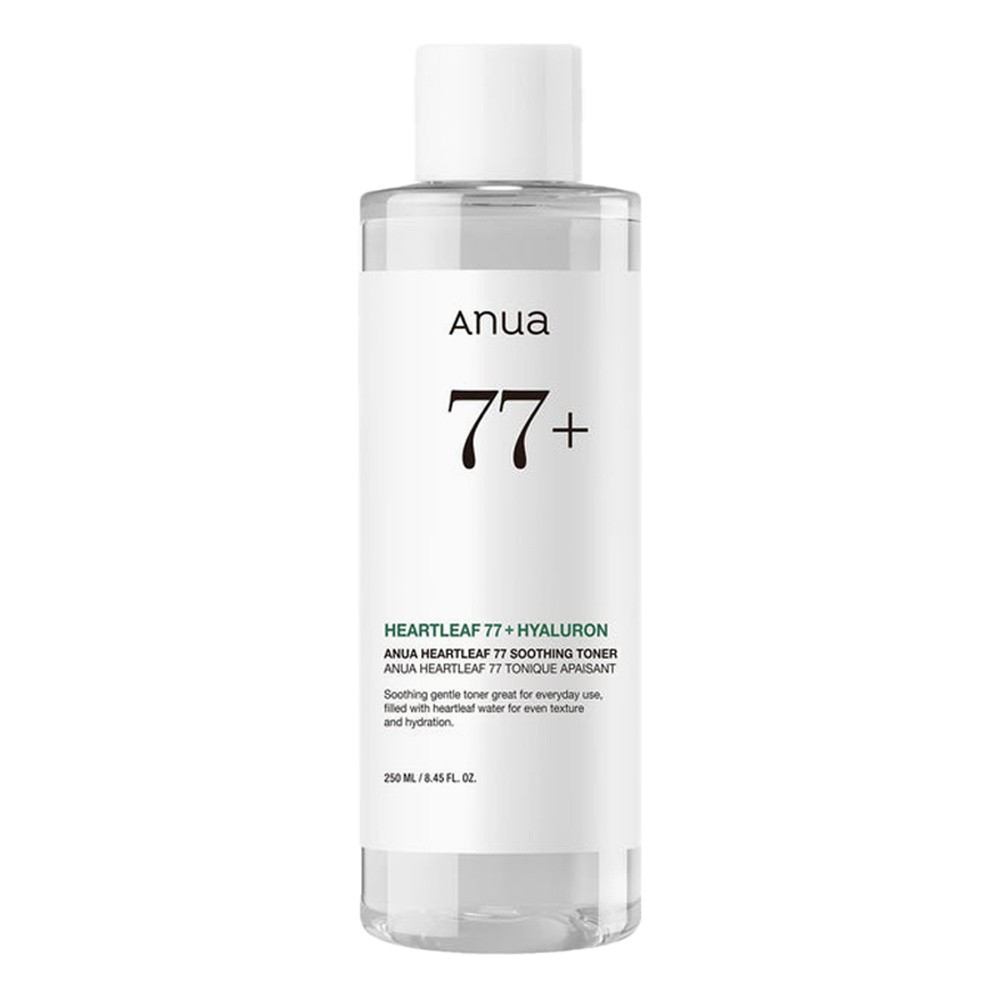 Anua Heartleaf 77 + Hyaluron Soothing Toner kojąco-nawilżający tonik do twarzy 250 ml