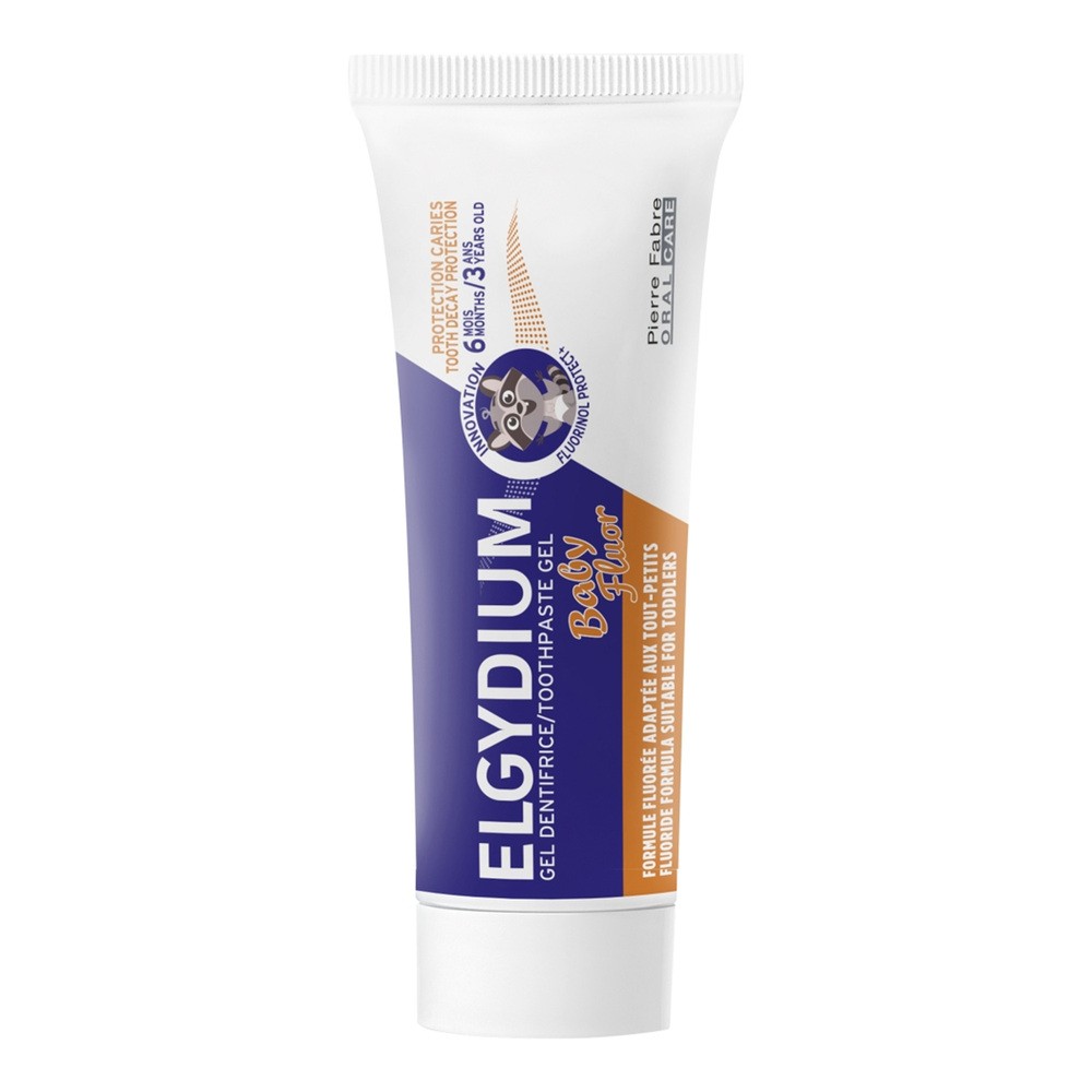 Elgydium Baby Fluor, żelowa pasta do zębów przeciw próchnicy dla dzieci od 6. miesiąca życia, 30 ml