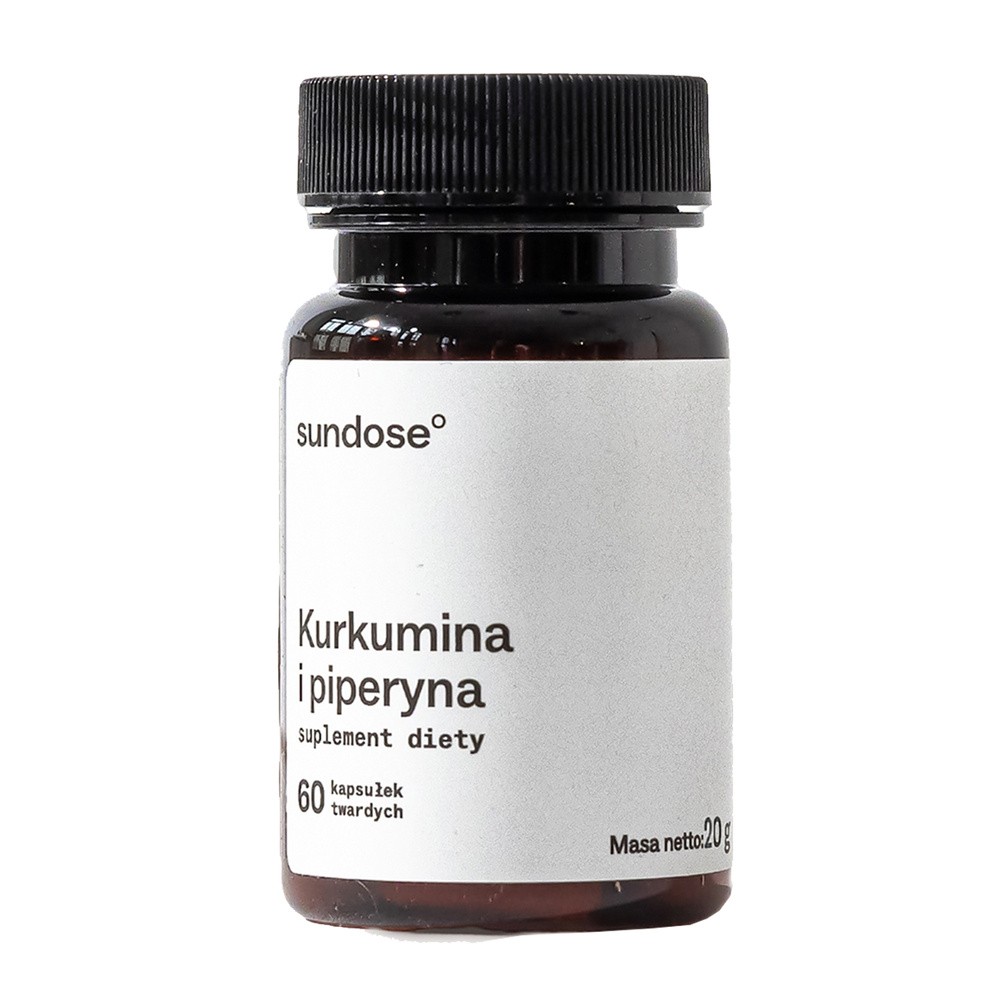 Sundose Kurkuma i Piperyna, kapsułki twarde, 60 szt.