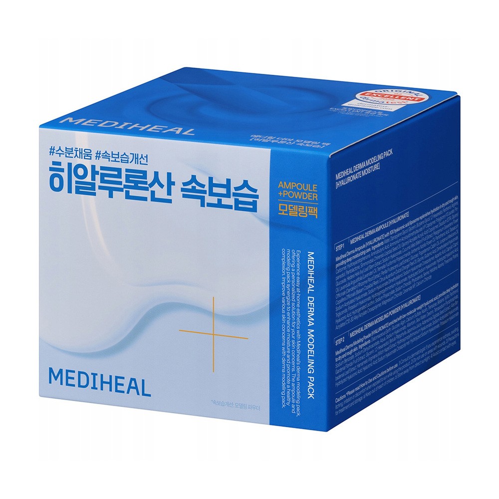 Mediheal Derma Modeling Pack Hyaluronate Moisture zestaw do pielęgnacji twarzy maseczka algowa 28 g + serum 2 ml